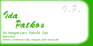 ida patkos business card