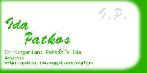 ida patkos business card